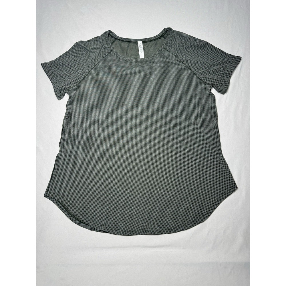Lululemon Swiftly Tech Short Sleeve Crew Green Mesh Athletic Top Size 8